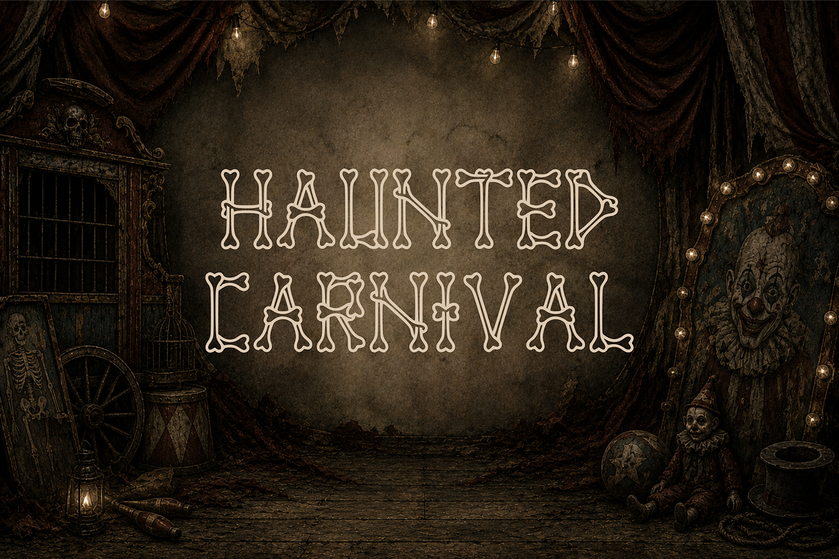 GRIMBONE Spooky Skeletal Decorative, a Blackletter Font by idealistudio (Photo 5 of 5)