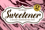 Sweetener, a Script Font by Cyanotype (Thumbnail 1 of 20)