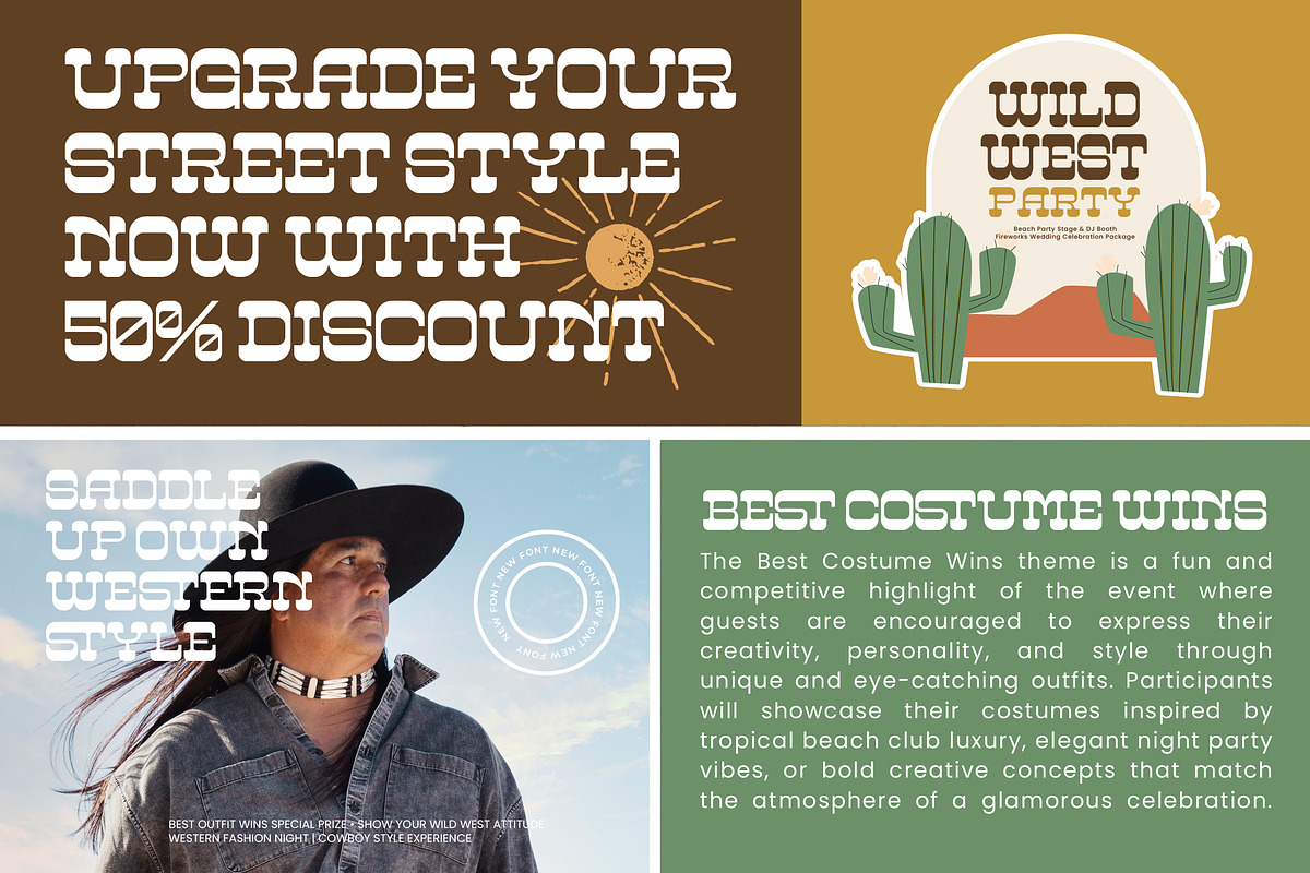 Westburth Western Display Font, a Slab Serif Font by timelesstype.co (Photo 5 of 15)