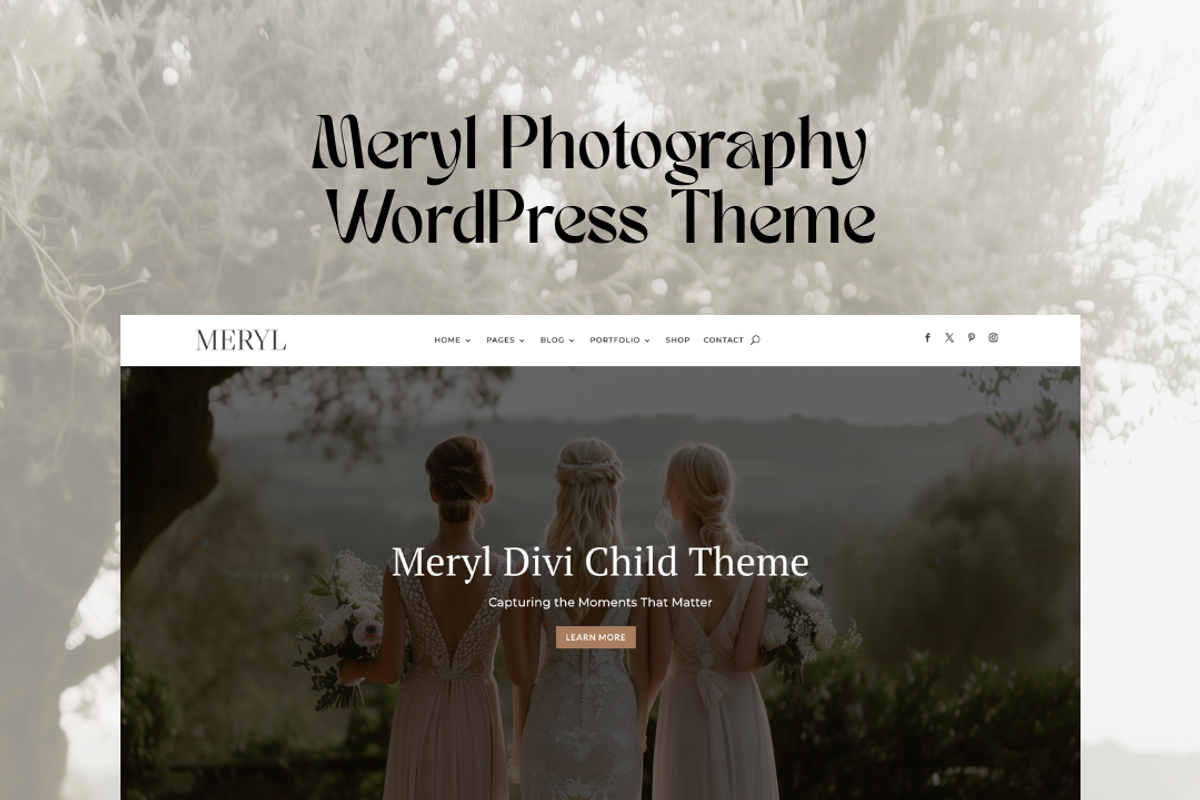 Photography Meryl WordPress Divi 5, a WordPress Template by Lovely Confetti (Photo 4 of 5)