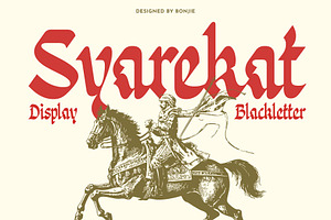 Syarekat Arabican Blackletter, a Font by Pipello Grafik