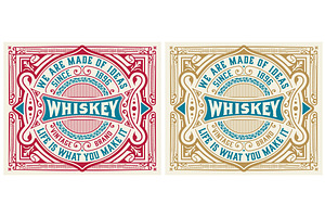 Vintage labels for whiskey, a Flyer Template by OneVectorStock