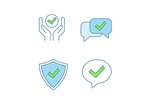 Approve Color Icons Set