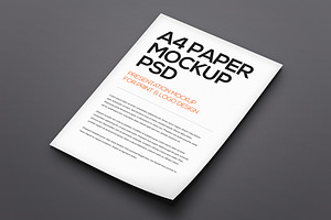 3 Floating A4 Paper Mockups