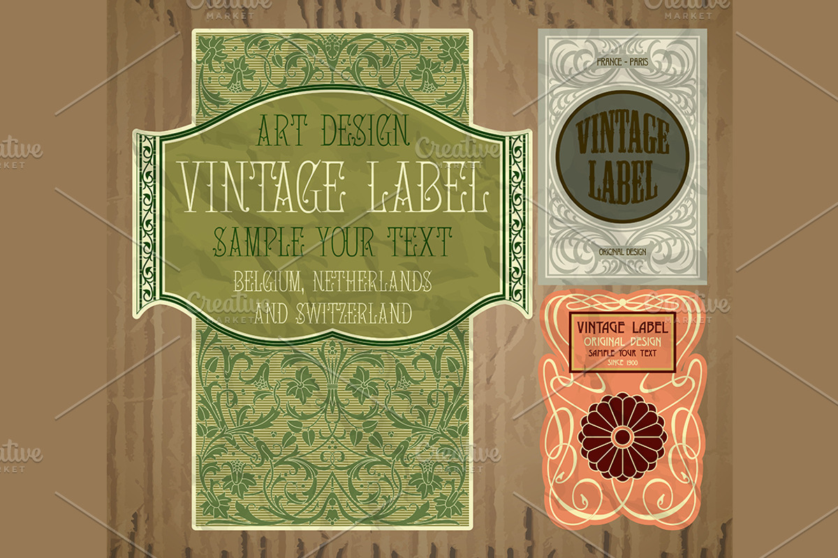 Label Art Nouveau - sets, a Decorative Illustration by Stanislav Kharchevskyi (Photo 2 of 8)