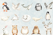 Arctic Animal Adventure Clipart, an Illustration by NadiaTheronArt (Thumbnail 2 of 5)