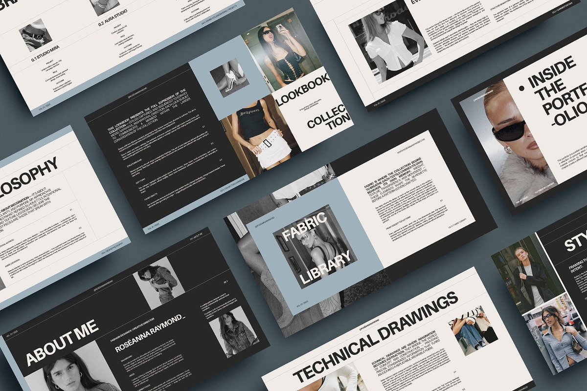 20 Fashion Designer Portfolio Canva, a Presentation Template by Amaré Creative (Photo 3 of 7)