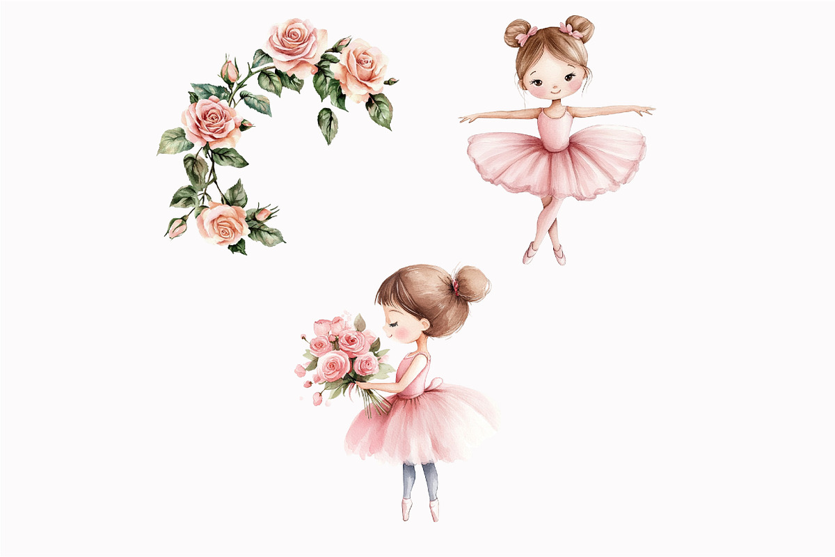 Blush Pink Ballerina Clipart, an Illustration by Design Market (Photo 5 of 5)