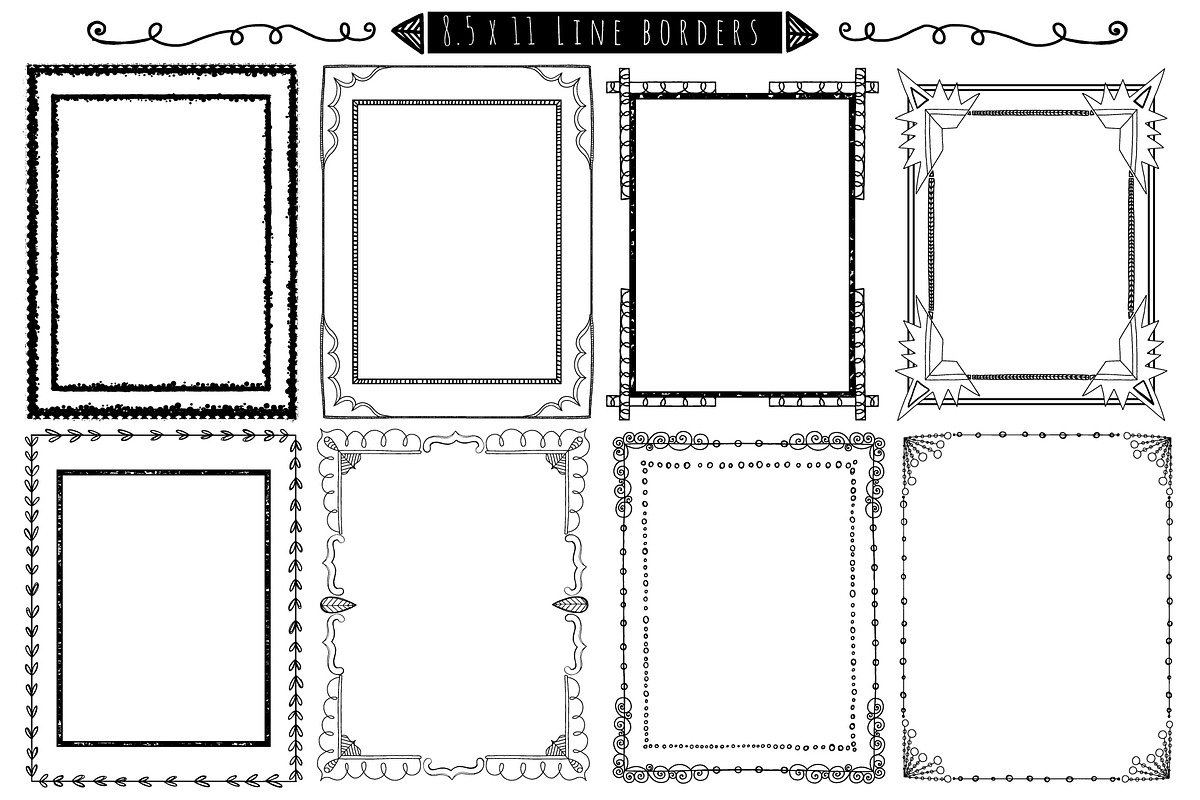 Decorative Borders, Corners & Frames, a Decorative Illustration by Carrie Stephens Art (Photo 5 of 12)