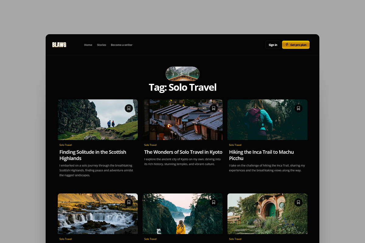 Blawg, a Landing Page Template by Kayode Sasona (Photo 6 of 6)