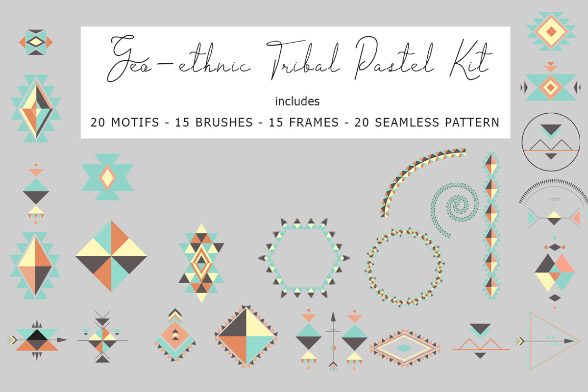 GEOETHNIC Geometric BRUSH & PATTERNS, a Pattern Graphic by Design Unique (Photo 7 of 10)