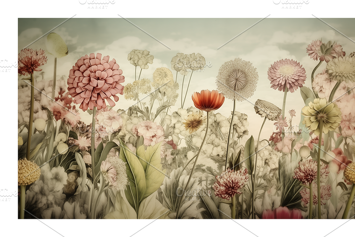 Zewe Collection · Retro Flowerscapes, a Decorative Illustration by milatovar (Photo 14 of 16)