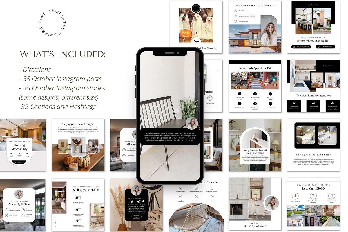October Real Estate Instagram Posts, a Social Media Template by Marketing Templates Co. (Photo 7 of 9)