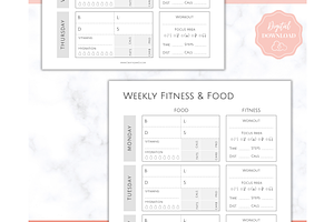 20 Page Fitness Planner Bundle!