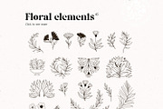 Line floral logo kit. Organic labels, a Branding & Logo Template by Kate Macate (Thumbnail 10 of 13)