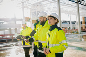 Team of engineers and construction, a Person Photo by HalfPoint
