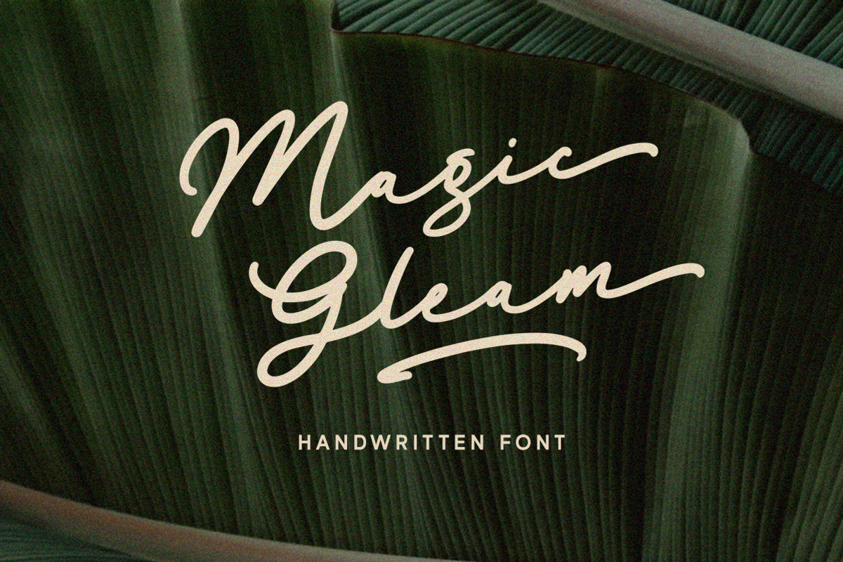 Magic Gleam - Script Handwritten, a Script Font by Letterhend Studio (Photo 1 of 9)