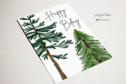 Pine Tree Clipart, Watercolor 109, an Illustration by Drawberx (Thumbnail 8 of 9)