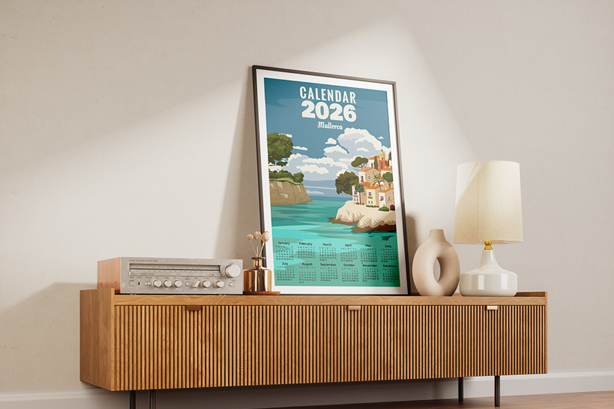 Monthly 2026 Calendar Vintage travel, a Transportation Illustration by Vector_Up (Photo 9 of 10)