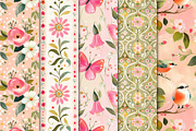 Charming Spring Digital Paper Pack, a Pattern Graphic by Maishop (Thumbnail 3 of 4)