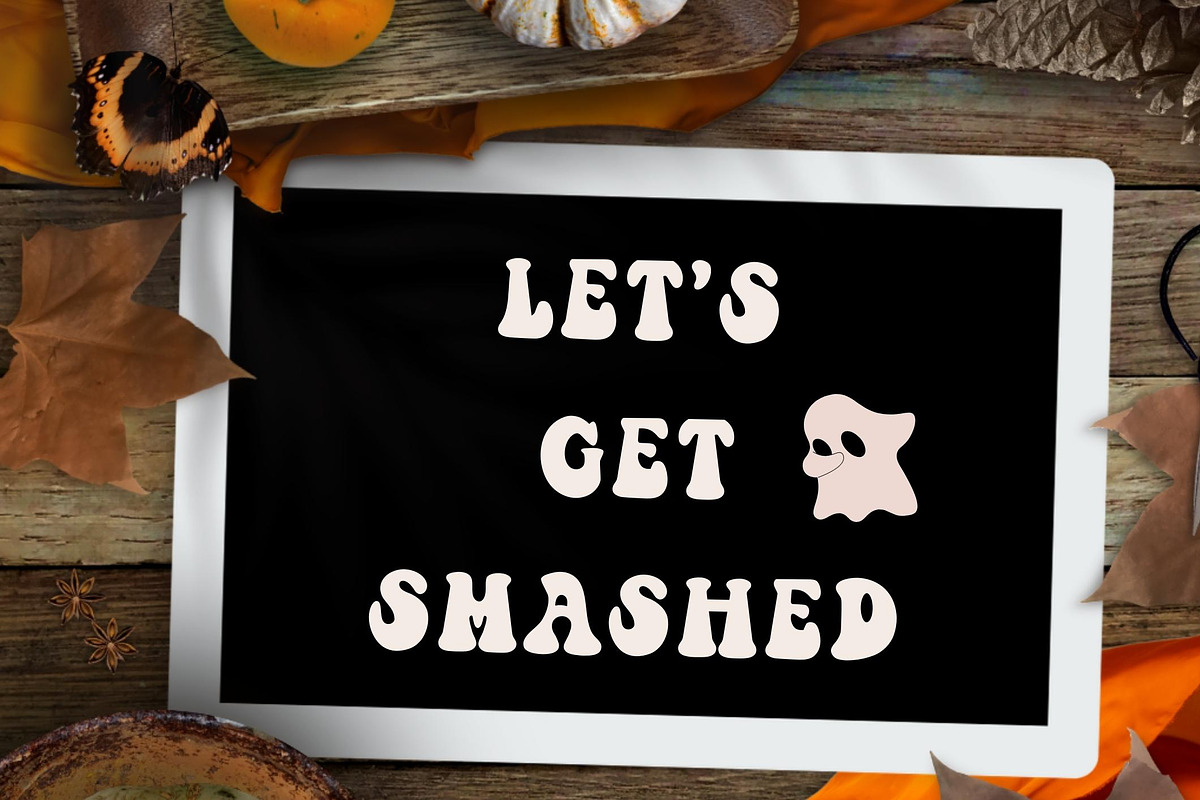 Crow and ghost - Groovy font, a Handwritten Font by Sk designs (Photo 7 of 8)