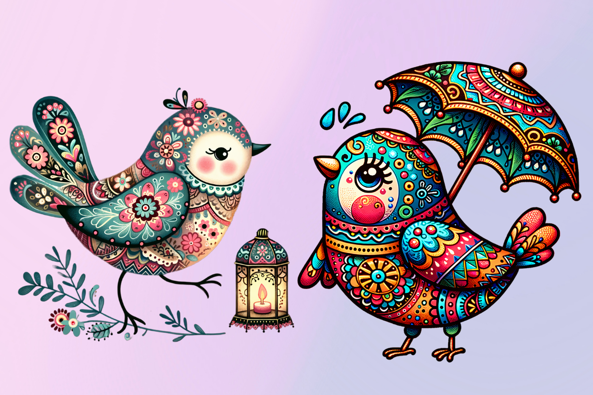 Folk Bird Clipart Png, an Object Graphic by Agnesagraphic (ID 95) (Photo 2 of 7)