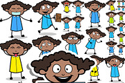 Black Girl ~ Cartoon Character Set, a Person Illustration by The Toon Company (Thumbnail 4 of 9)