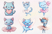 Blue Cat Ballerina Clipart, an Illustration by CreationArt (Thumbnail 7 of 9)