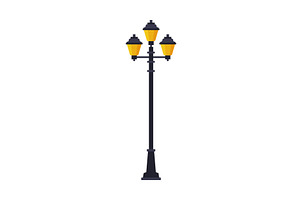 Retro Streetlights, Lamppost, Urban, an Object Illustration by TopVectors