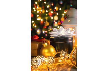 Christmas background with gifts, a Holiday Photo by yanadjana