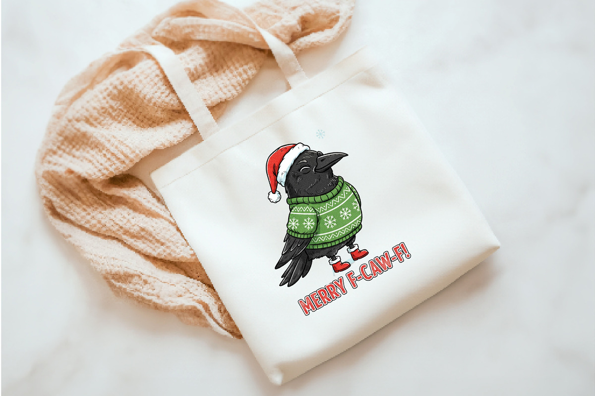 FCAWF Funny Crow Png, an Illustration by Watercolor design (Photo 5 of 6)