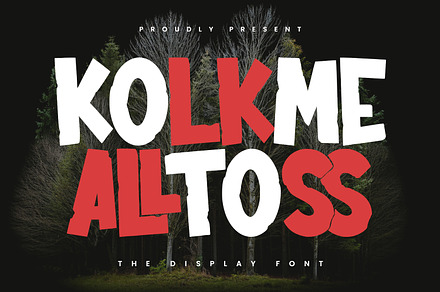 Kolkme Alltoss Sans Display Font, a Handwritten Font by Maulana Creative