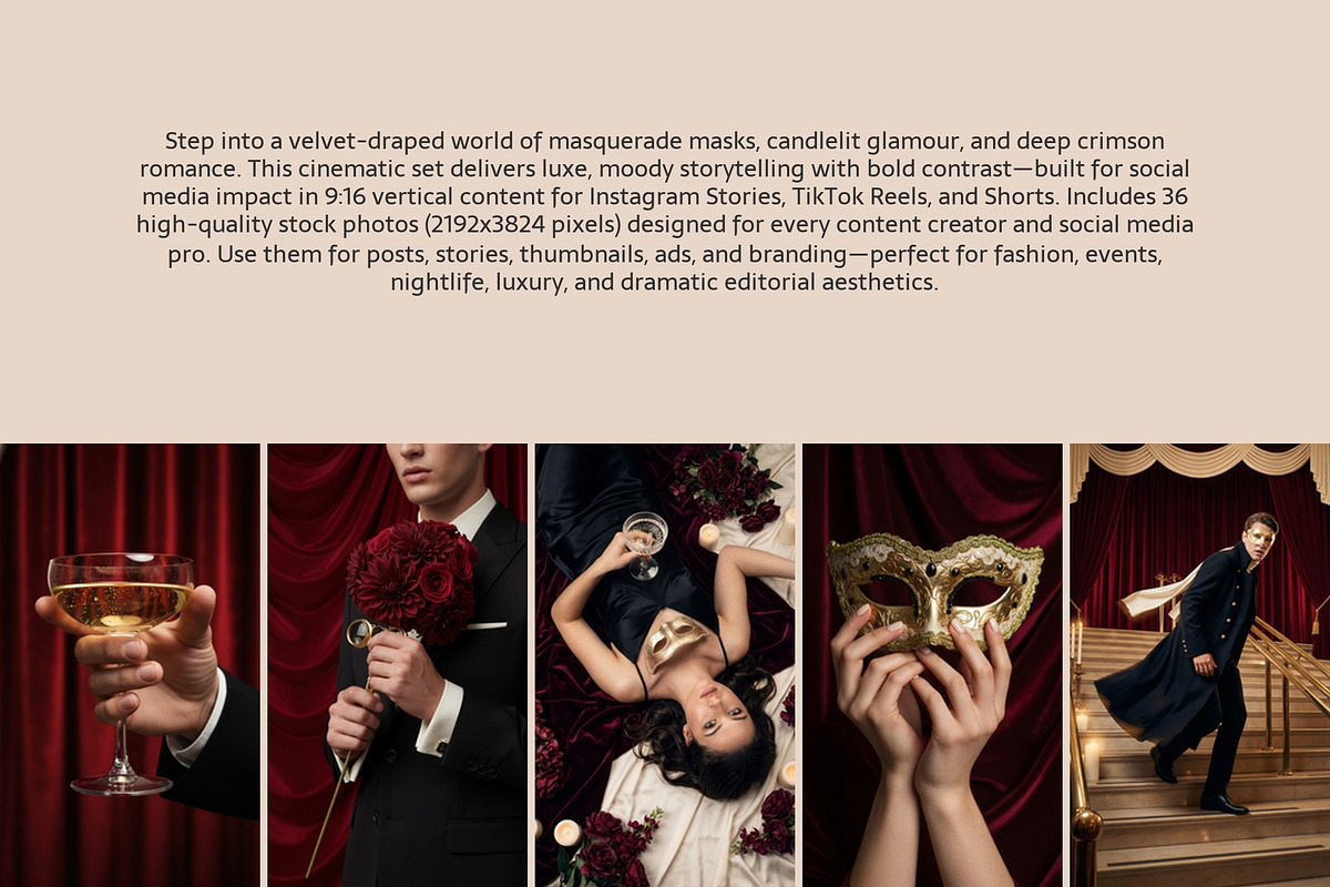 Masquerade Noir, a Beauty & Fashion Photo by AI Petr Creative Agency (Photo 2 of 7)