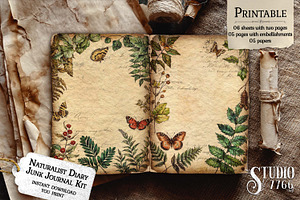 Naturalist Diary Junk Journal Kit