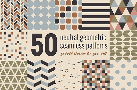 Minimal Geometric Patterns Bundle, a Pattern Graphic by WBS Design