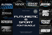 Futuristic & Sport Font Bundle, a Sans Serif Font by Flawless And Co (Thumbnail 1 of 11)