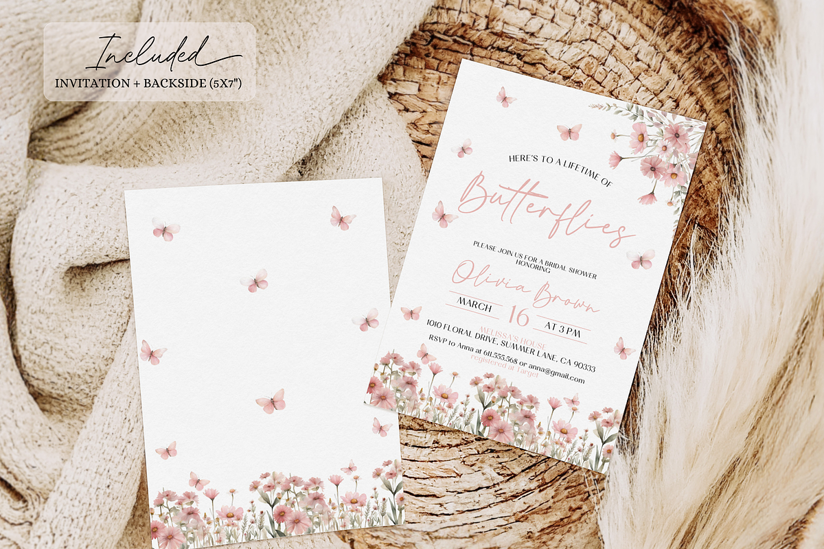 Butterflies Bridal Shower Invitation, an Invitation Template by Digital_Mind (Photo 2 of 7)