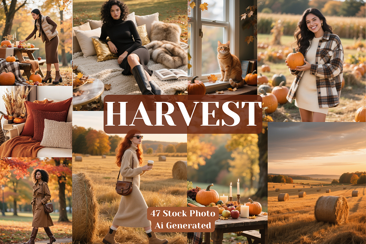 47 Harvest Season Stock Photo Bundle, a Beauty & Fashion Photo by MarkoPresets (Photo 1 of 6)