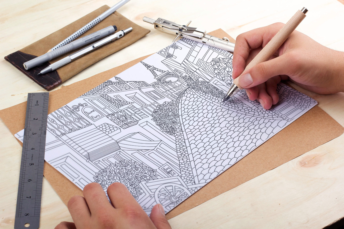 Cities coloring set - 12 pages, a Graphic by Lana Samokhina (Photo 7 of 14)