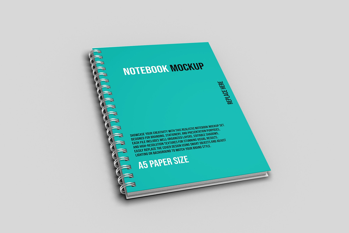 3 Notebook Mockup Sets, a Books & Magazine Mockup by LOGTURNAL (Photo 4 of 4)