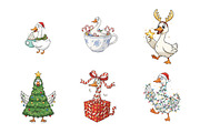 Funny Christmas Silly Goose PNG, an Illustration by SinaCreation (Thumbnail 3 of 7)