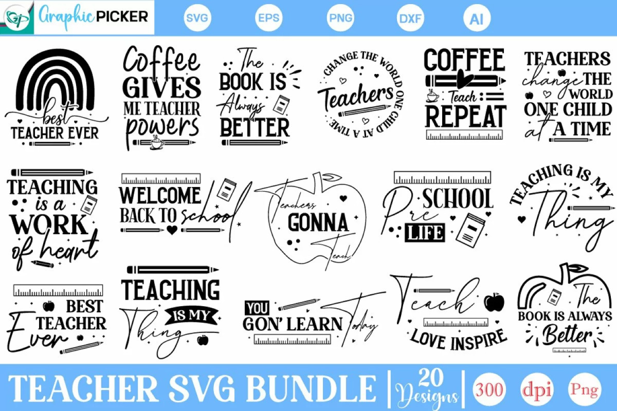 Teacher Mega SVG Bundle, an Object Graphic by GraphicPicker (Photo 5 of 6)
