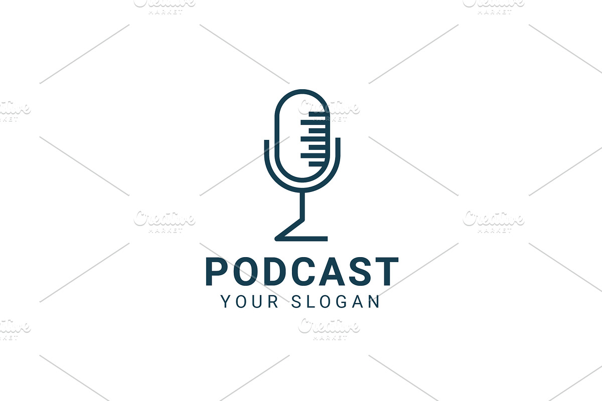 Podcast Microphone Logo Bundle, a Branding & Logo Template by Dyn Studio (Photo 6 of 6)