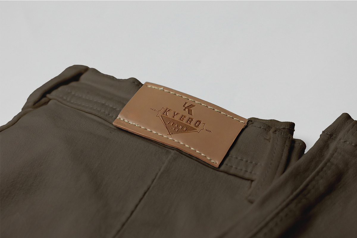 7 Apparel Jeans Labels Logo Mockup, a Bottom Mockup by Assyat (Photo 6 of 16)