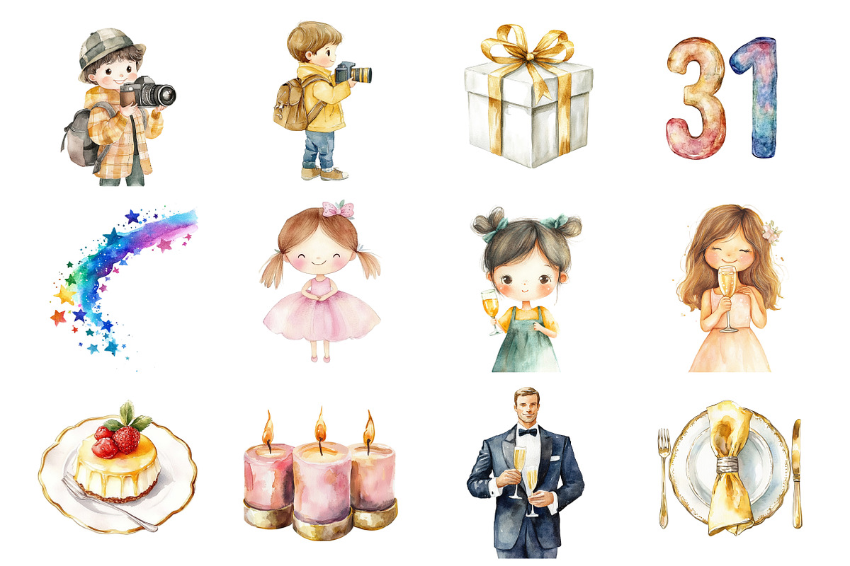 Glamorous New Years Eve PNG Clipart, an Illustration by Design Market (Photo 2 of 3)