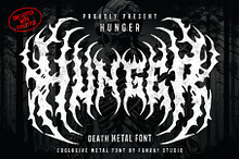 HUNGER - Death Metal Font