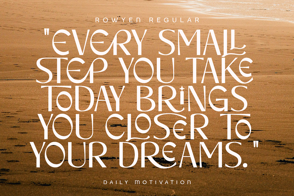 Rowyen – Sans Serif Font, a Sans Serif Font by NDNL Studio (Photo 3 of 8)