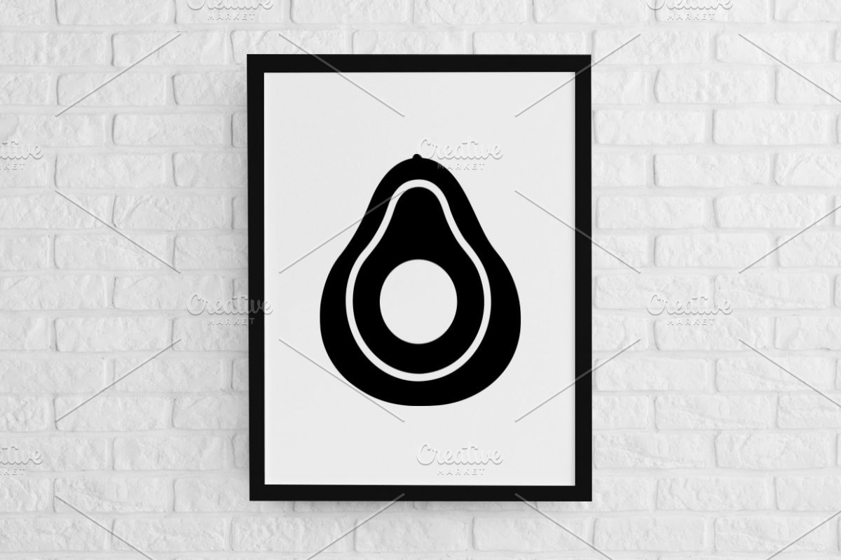 Avocado Silhouette SVG, a Food Illustration by newminddesign (Photo 2 of 3)