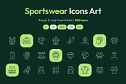 Sportswear Icon Art Set, an Outline Icon by Prosymbols (Thumbnail 1 of 8)
