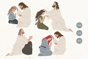 Christian cliparts bundle, a Person Illustration by ⋒DesignECShop⋒ (Thumbnail 8 of 9)